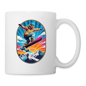 snowboard neige et ski - Mug blanc - blanc - Droite