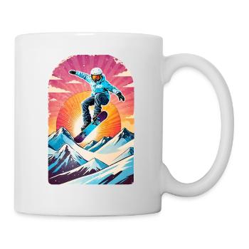 snowboard neige et ski - Mug blanc - blanc - Droite