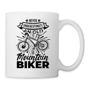 Mountain biker grandpa - Mug - white - Right
