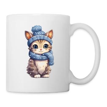 Cute kitten in the snow - Mug - white - Right