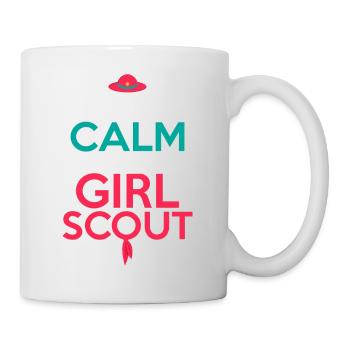 Calm & Scout-Ready : T-shirt d’aventure pour fille - Mug blanc - blanc - Droite
