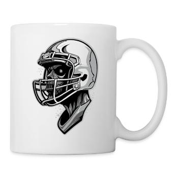 American Football Skull - Mug - white - Right