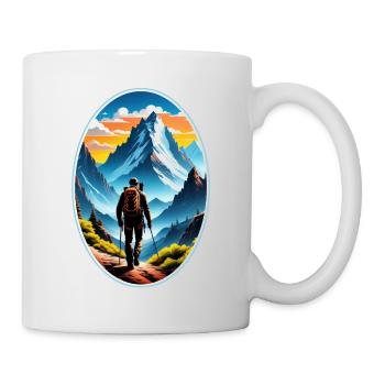 Natur & Bergwandern - Tasse - Weiß - Rechts