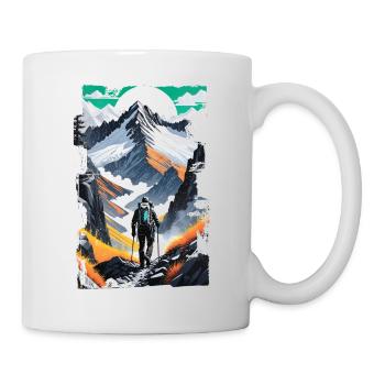 Natur & Bergwandern - Tasse - Weiß - Rechts