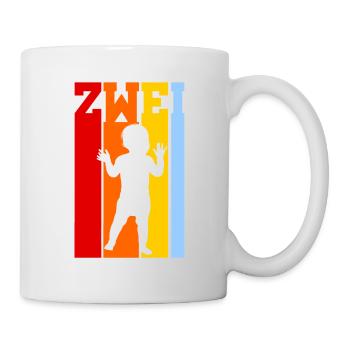Zwei Jahr alt - Baby - Alter - Kleinkind - Tasse - Weiß - Rechts