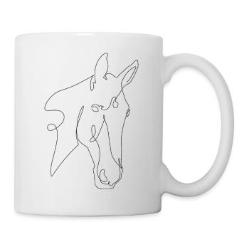 Pferdekopf Savignon - Tasse - Weiß - Rechts