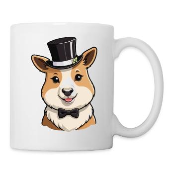 Alpakakopf mit Hut - Tasse - Weiß - Rechts