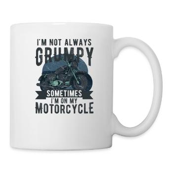 Ich bin nicht immer mürrisch, manchmal bin ich auf der Kippe - Tasse - Weiß - Rechts