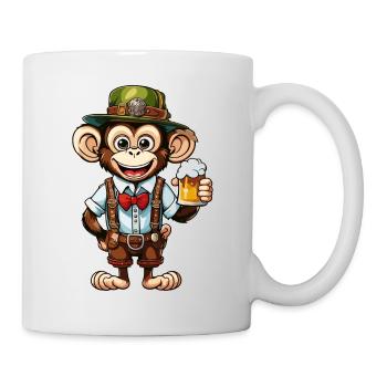 Lederhosen / Animal / Traditional costume / Tradition / Monkey - Mug - white - Right