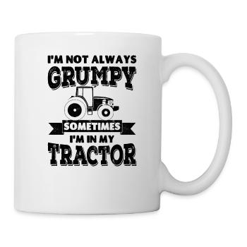 Je ne suis pas toujours , parfois je suis dans mon tracteur - Mug blanc - blanc - Droite