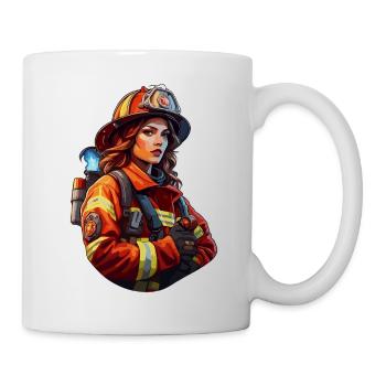 Pompier/Incendie/Incendie/Extinction/Héroïne - Mug blanc - blanc - Droite