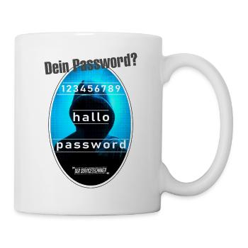 Password Kapuze grau - Tasse - Weiß - Rechts