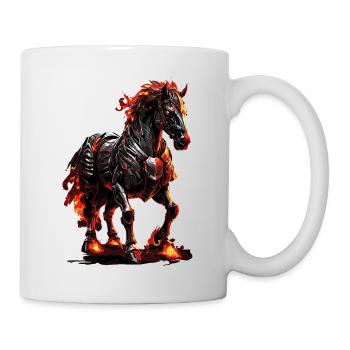 Pferd Pony Feuer Flamme mystisch - Tasse - Weiß - Rechts