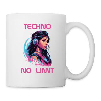 Techno - No Limit - Tasse - Weiß - Rechts