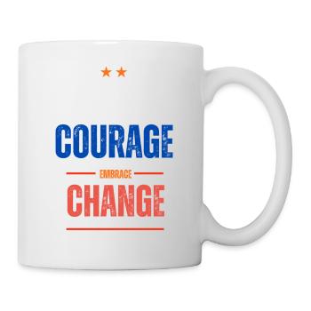 Find Courage Embrace Change - Mug blanc - blanc - Droite