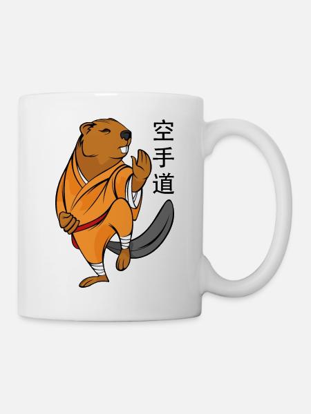 Beaver and Karate - Mug - white