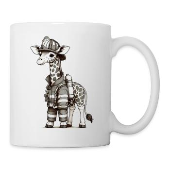 Cute Giraffe Firefighter - Mug - white - Right
