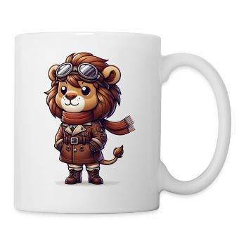 Cute Lion Pilot - Mug - white - Right