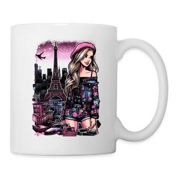 Paris Fashion Flair – Eiffelturm Chic - Tasse - Weiß - Rechts