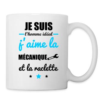 Homme idéal Mécanique, mécano, mécanno,mécanicien - Mug blanc - blanc - Droite