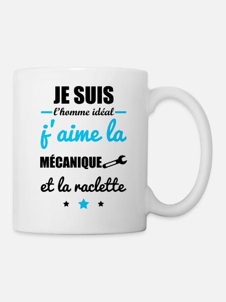 Homme idéal Mécanique, mécano, mécanno,mécanicien - Mug blanc - blanc