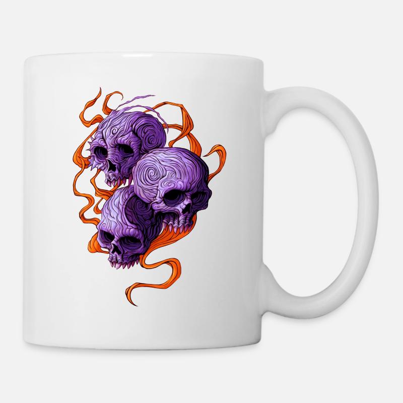 Indigo Skulls - Mug - white