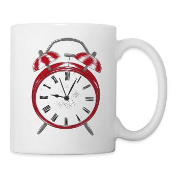 Wecker Alarm Uhr - Tasse - Weiß - Rechts