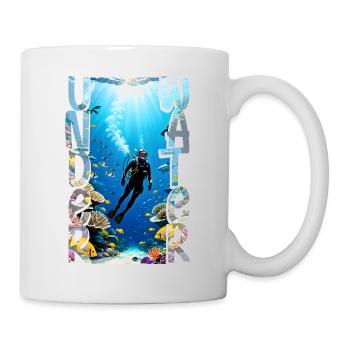 plongée sous marine - Mug blanc - blanc - Droite