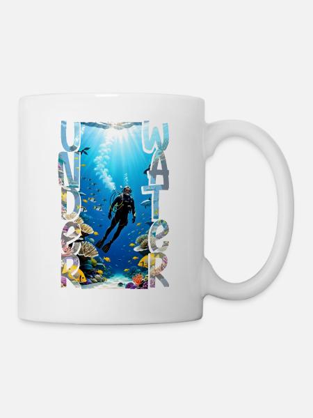 Tauchen - Tasse - Weiß