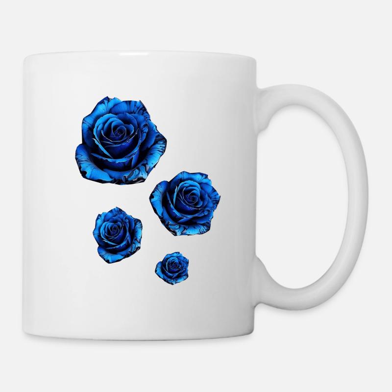 Blue Roses,Blue,Roses,Painting,Ink - Mug - white