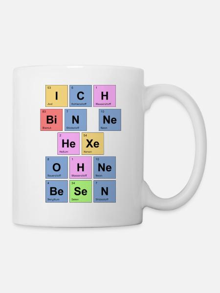 ich bin ne Hexe ohne Besen - Chemische Elemente 3 - Tasse - Weiß