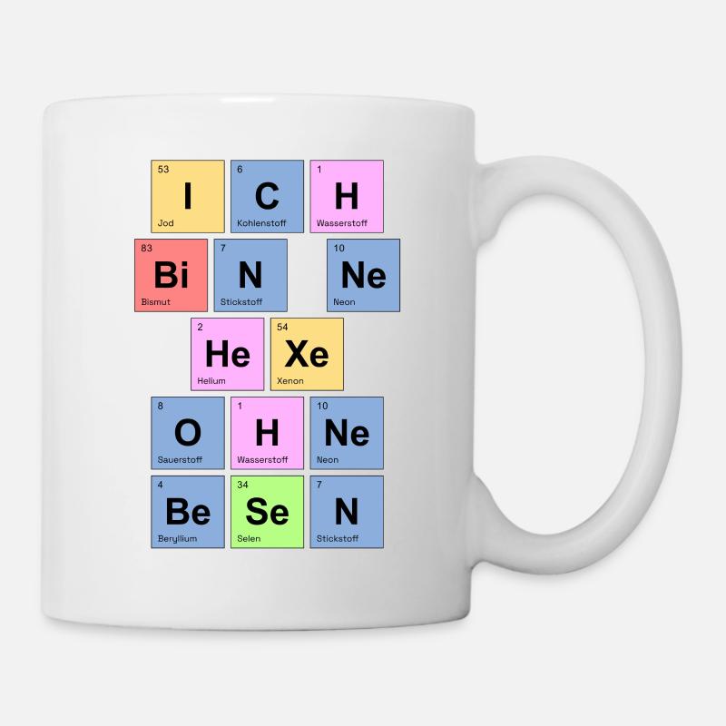 ich bin ne Hexe ohne Besen - Chemische Elemente 3 - Tasse - Weiß