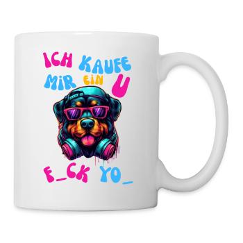 Rottweiler "Fuck You" - Tasse - Weiß - Rechts