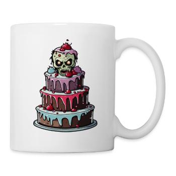 Geburtstagstorte / Kuchen / Happy Birthday / Torte - Tasse - Weiß - Rechts
