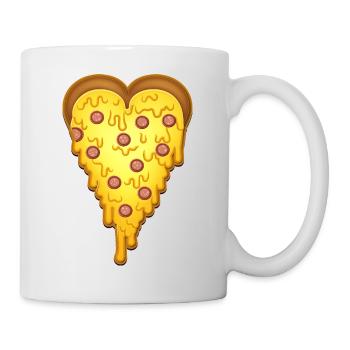 Valentine's day pizza heart - Mug - white - Right
