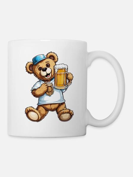 Teddybär / Kuscheltier / Stofftier / Geschenkidee - Tasse - Weiß