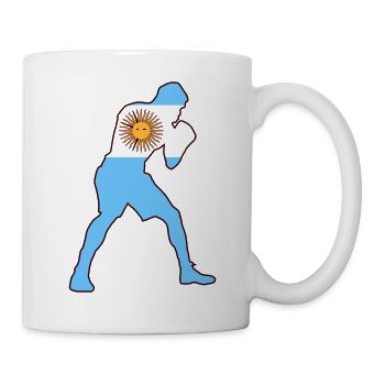 Boxer With Argentina Flag - Mug - white - Right