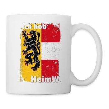 Heimweh - HeimW in meine Heimat Salzburg - Tasse - Weiß - Rechts