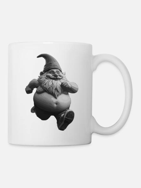 Run Gnom Run - Tasse - Weiß