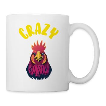 Coq cinglé ! - Mug blanc - blanc - Droite