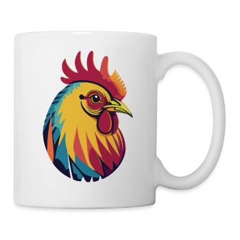 Hahn - Henne - Natur - Ökologie - Tasse - Weiß - Rechts