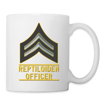 reptiloiden officer – Offizier der Echsenmenschen - Tasse - Weiß - Rechts