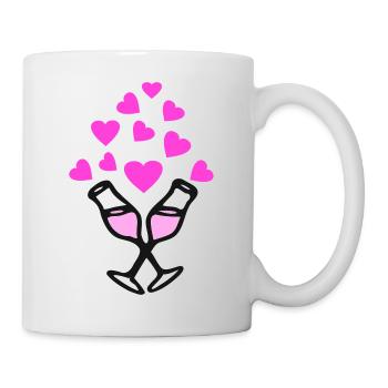 🥂💖Romantic toast design for specialdays - Mug - white - Right