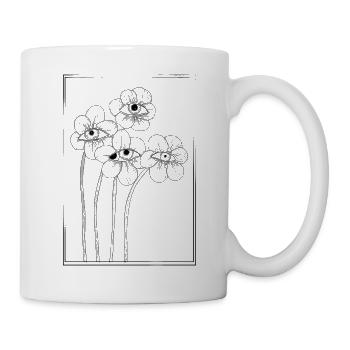Eyeflowers - Tasse - Weiß - Rechts