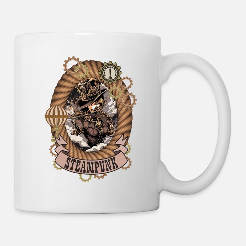 STEAMPUNK GIRL - Tasse - Weiß