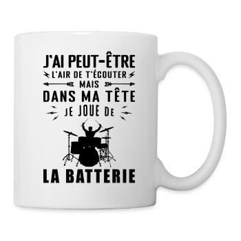 In my head I'm playing drums - Mug - white - Right