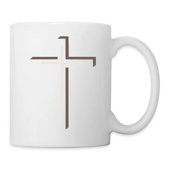 Kreuz Glaube Christlich Jesus Gott Auferstehung - Tasse - Weiß - Rechts