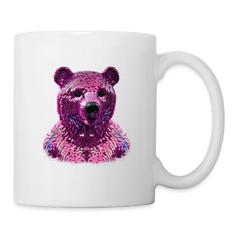 Bear,Sequins,Pink Bear,Shiny - Mug - white - Right