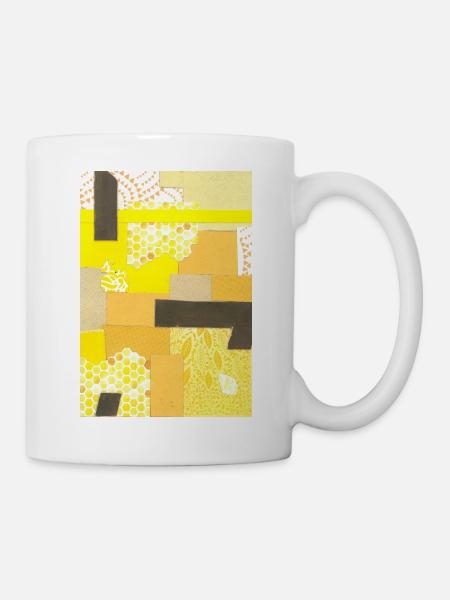 Yellow Collage - Mug - white