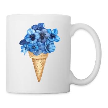 Crème glacée florale - Mug blanc - blanc - Droite